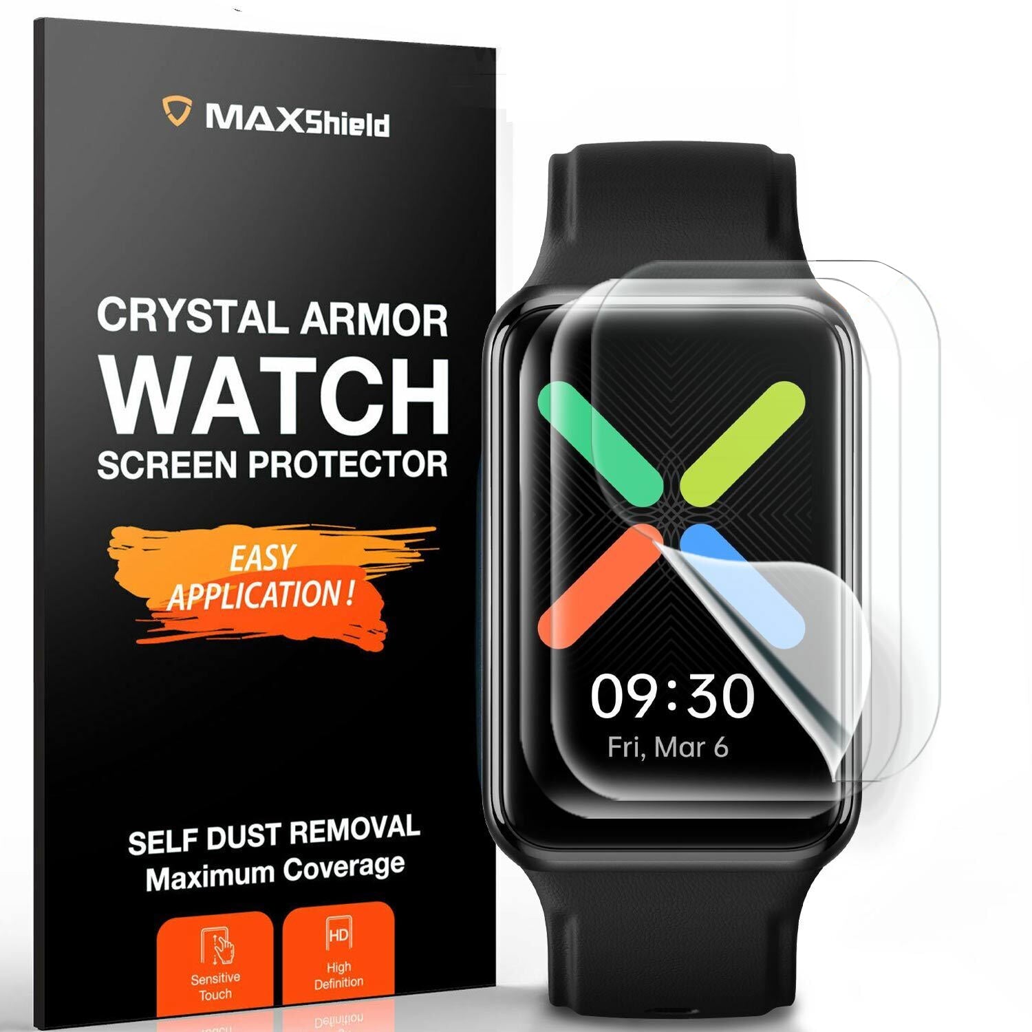 3x MAXSHIELD For OPPO Watch Free Screen Protector Full Cover Hydrogel Film