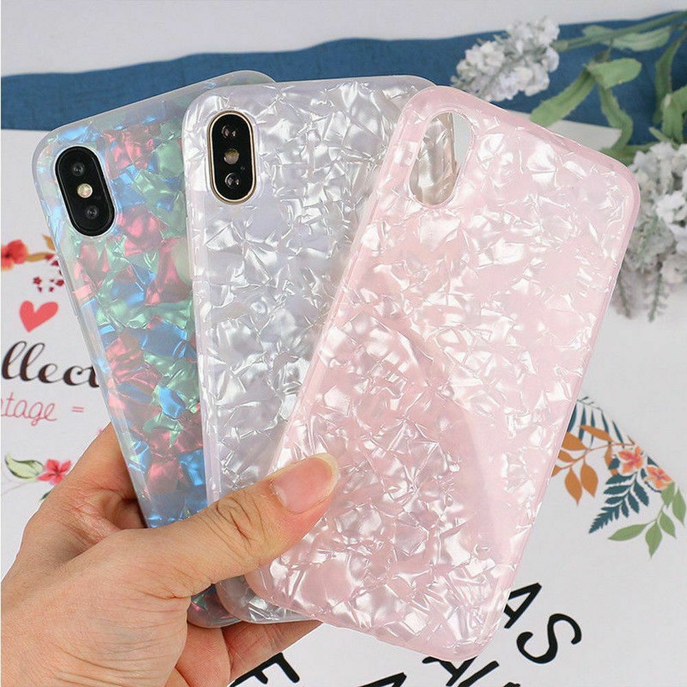 Case For Samsung S8+ Plus Cover Marble Silicone Skin TPU Bumper-Pink