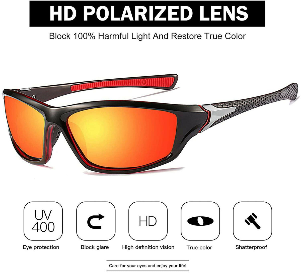 Men Sunglasses UV400 Polarized Glasses Fishing Sports Driving