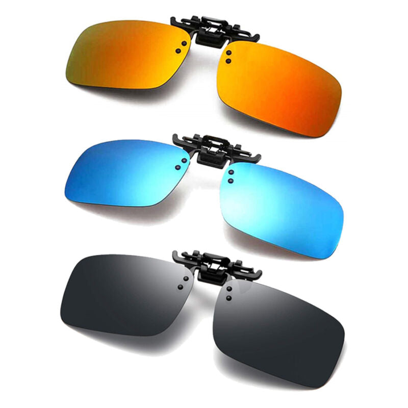 Photochromic Polarised Clip On Flip Sunglasses Pilot Polarized Fishing Eyewear